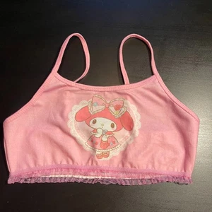 Sanrio My Melody Lolita Pink Floral Design Extra Small Tank Crop-Top - Picture 1 of 4