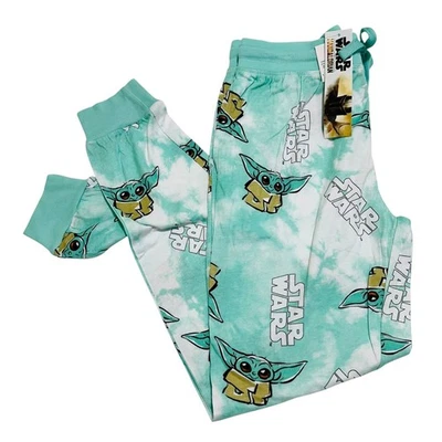 Pantalones de pijama Star Wars para mujer The Mandalorian Baby Yoda verde menta nuevos con etiquetas Foto 1 de 4