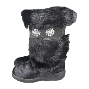 Oscar Sport Christina schwarze Fell Winterstiefel Made in Italy Damen EU 41 / US 10 - Bild 1 von 9