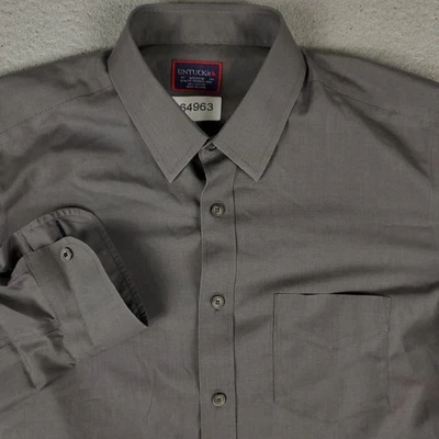UNTUCKit Shirt Mens Medium Gray Slim Fit Casual Button Up Long Sleeve - Image 1 of 4