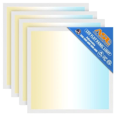 Allsmartlife 2x2 LED Flat Panel Ceiling Light 4-Pack, 0-10V Dimmable, 5CCT 30... - Image 1 of 4