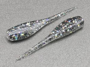 (24)  2" SLAB HUNTER "DISCO" JIGS CRAPPIE PANFISH STINGER SOFT BAIT BABY SHAD - Picture 1 of 2