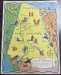 Sergeant Preston Of The Yukon Territory Map From Quaker Oats Cereal 1955 - Picture 1 of 10