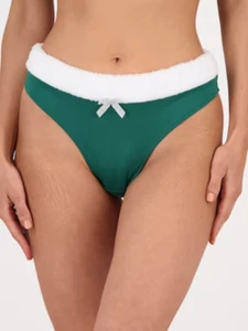Ladies size 14 High cut Green Christmas bikini brief Ed.It.Body NEW A9952 - Picture 1 of 2