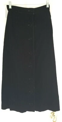 Vintage 1960's Long Velvet Button High Waist Fashioned by Gregory Skirt Sz XS-S - Image 1 of 4