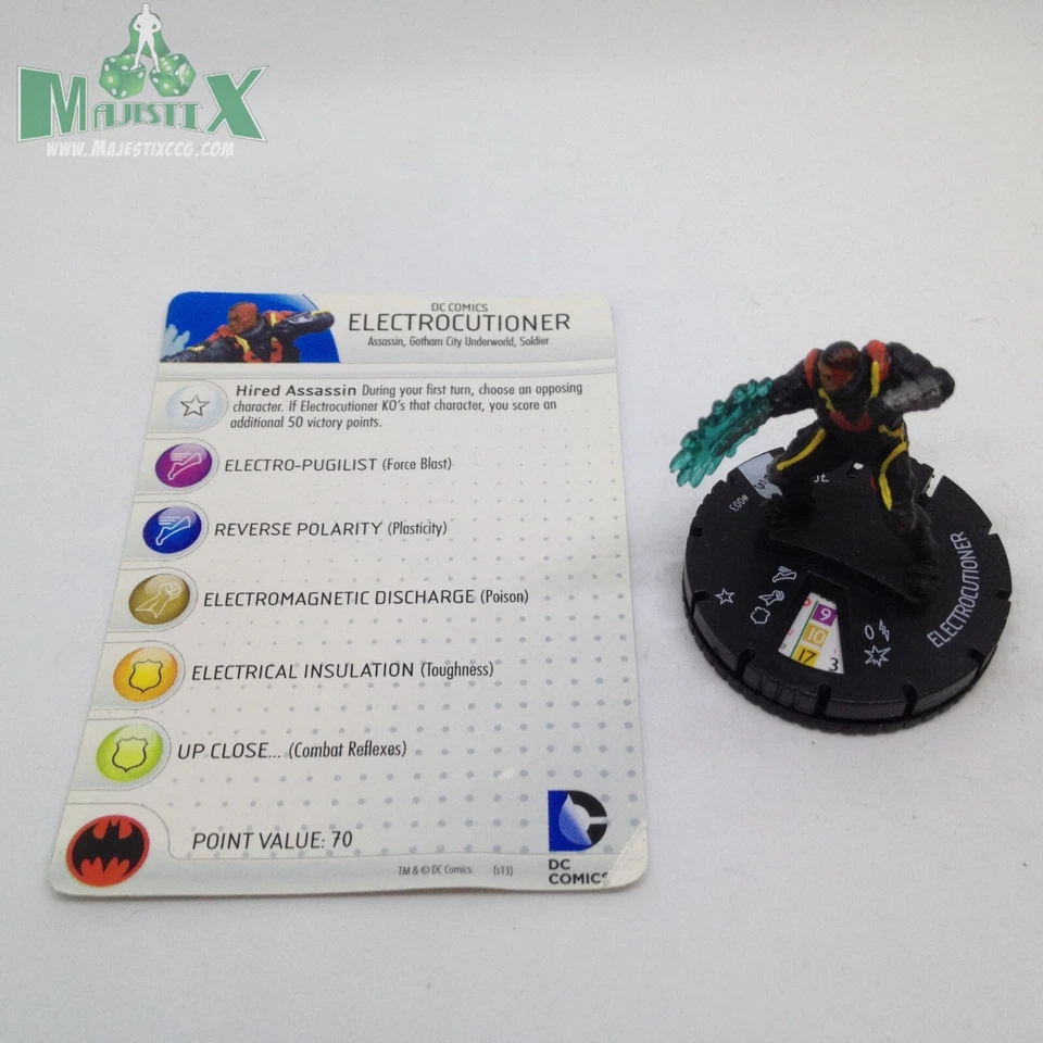 Heroclix Batman: Arkham Origins set Electrocutioner #003 Common figure w/card! - Изображение 1 из 1