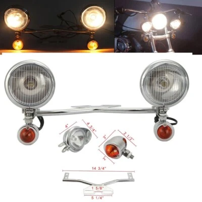 Barra de luz de señales de giro de paso para Yamaha V-Star XVS 650 1100 Classic Silverado Foto 1 de 4