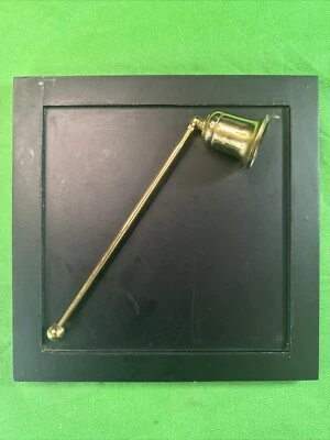 Vintage Brass Hinged Candle Snuffer Bell Shaped Solid Brass 9” - Image 1 of 4