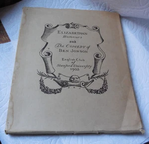 Elisabethanischer Humor Komödie von Ben Jonson Stanford English Club 1905 Paul Elder - Bild 1 von 5