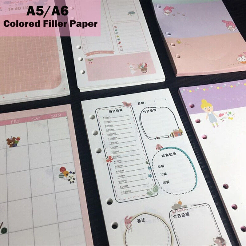 A5 A6 Einlage Planer Kalendereinlage Zeitplaner Tagebuch 40 * Blatt für - Bild 1 von 4