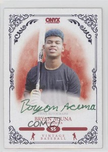 2022 Onyx Vintage Extended Auto Green Ink /50 Bryan Acuna #VABA Auto