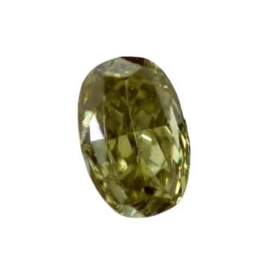 Natural Loose Diamond 0.24 Ct Oval Cut 4 X 2 MM Olive Green Color VS1 Grade - Image 1 of 4