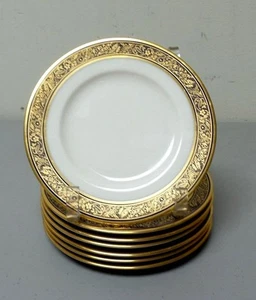 LENOX "BARCLAY" FINE BONE CHINA BREAD & BUTTER PLATE, 24K GOLD EMBOSSED RIM - Picture 1 of 5