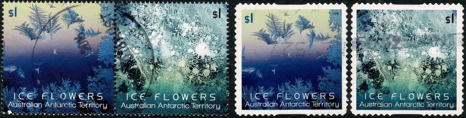 Australia - AAT 2016 Flores de Hielo Finas Usadas $1 - Hoja y Folleto Sellos. Foto 1 de 1