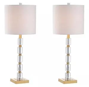 JONATHAN Y JYL5001A-SET2 Set of 2 Table Lamps Claire 28.5"Crystal LED Table Lamp - Picture 1 of 11