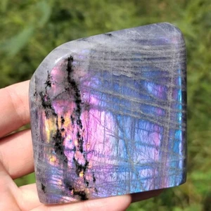 Top Natural Labradorite Mineral Specimen Quartz Crystal Reiki Repair Gems 320g - Picture 1 of 11