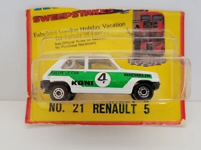 Matchbox Lesney MB21 Renault 4 Koni Racing New In Cut Card 1982 England 1:54 - Image 1 of 4