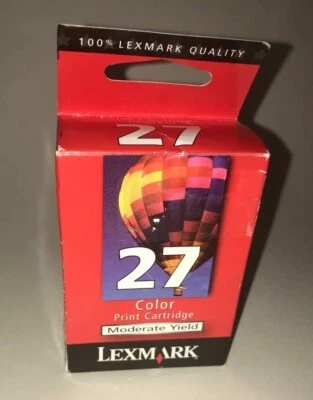 Tinta de color genuina Lexmark 27 i3 X74 75 1100 Series X1200 Series X2200 10N0227 Foto 1 de 4