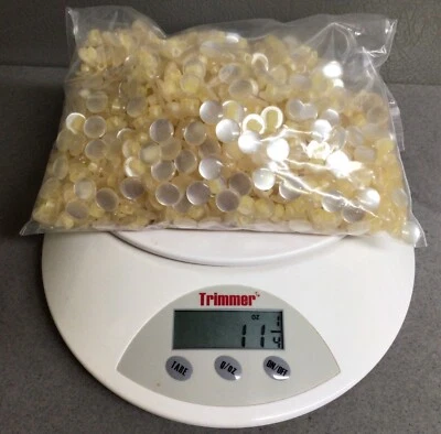 11+ onzas pequeños botones de caña de plástico blanco/marfil 3/8" - novia, muñecas, manualidades Foto 1 de 4