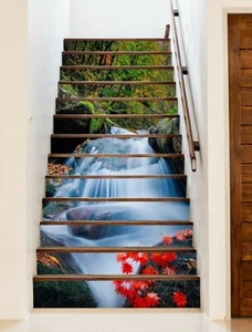 3D Forest River 322NA Stair Risers Decoration Photo Mural Decal Wallpaper Fay - Picture 1 of 5