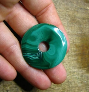 O&co Pendentif donut malachite lithothérapie cadeau noël - Imagen 1 de 3
