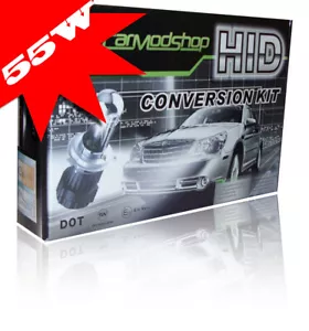 55W H4 Bi-Xenon HID Conversion Kit Slim Ballast Headlight Bulbs Pair For VW - Picture 1 of 24