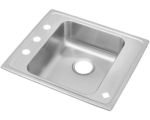 Elkay DRKAD2220504 Lustertone Single Drop-in Stainless Steel Classroom ADA Sink