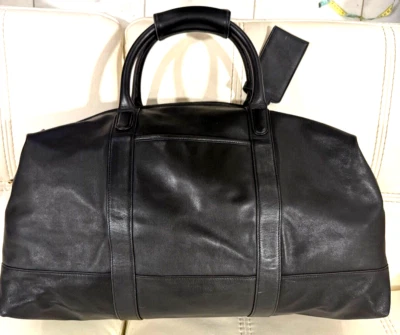 Bolso de viaje Coach Boston de cuero negro 0502. Foto 1 de 4