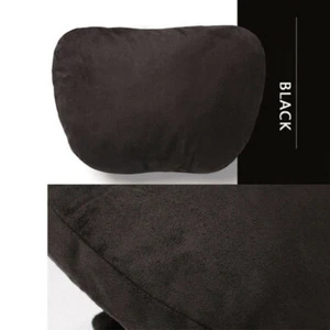 Black Suede Leather Car Headrest Neck Pillow Support Cushion for Mercedes Benz - Bild 1 von 1