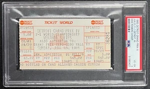 1985 FORMULA ONE DETROIT GRAND PRIX IV TICKET PSA 4 KEKE ROSBERG WINNER F1 - Picture 1 of 3