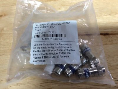 Hughes 1505278-0004 Single IFL Connectors w/GND Blk1 Kit - Image 1 of 3