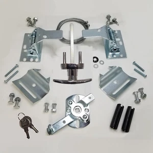 Secure Universal Garage Door Lock Kit with Spring Latch & Keyed Handle Full Kit - Picture 1 of 9