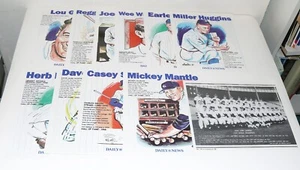 Lou Gehrig Yankees Legends Photo 2004 Bill Gallo Caricature Set Jeter Book - Picture 1 of 24