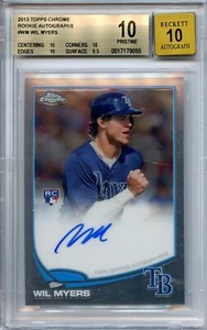 WIL MYERS RC AUTO 2013 TOPPS CHROME BGS 10/10 PRISTINE RAW RAYS PADRES - Picture 1 of 2