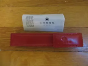 Borsa per penna in pelle rossa bordeaux croce / custodia filo corrispondente combinazione di colori - Foto 1 di 11