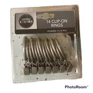 14 clip on ting clips fits rods 1 inch & 1 .25 inches living colors - Picture 1 of 2