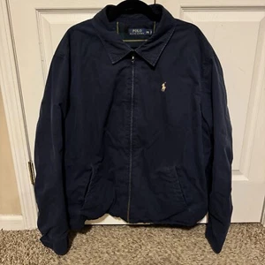 Polo Ralph Lauren Harrington Plaid Lined Jacket Mens XXL Blue Casual Full Zip - Picture 1 of 11