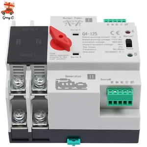Automatic Transfer Switch 2P 100A Generator Changeover Switch Dual-Power NEW! - Picture 1 of 22