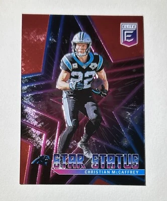 2020 Elite Star Status Red Christian McCaffrey Carolina Panthers #10 #/99 - Image 1 of 3