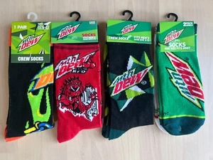 Lote de calcetines para hombre MTN Dew Soda Pop Lover código rojo original - Imagen 1 de 2