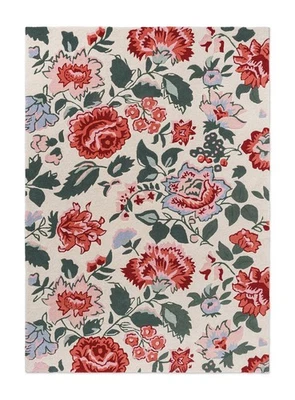 Hand-Tufted Wool Rug 5x7, 6x9 – Floral Motif, Plush Texture for Living & Bedroom - Image 1 of 4