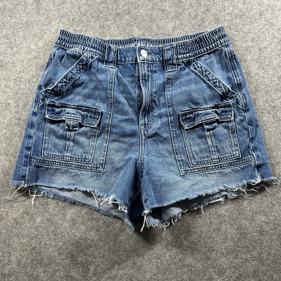 Шорты женские American Eagle размер 10 самая высокая посадка 90-е бойфренд гранж карго джинсы - Изображение 1 из 4