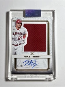 2023 Topps Definitive Mike Trout Autograph Relic # /20 Game Used On Card Auto - Picture 1 of 13