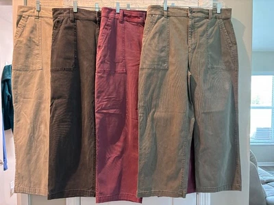 4 pares de capris de pierna ancha Eddie Bauer para mujer talla 14 Foto 1 de 4