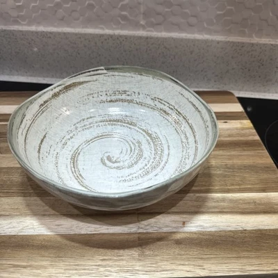  Chinese  stoneware Bowl pottery with Swirling Decoration signed  - Image 1 of 4