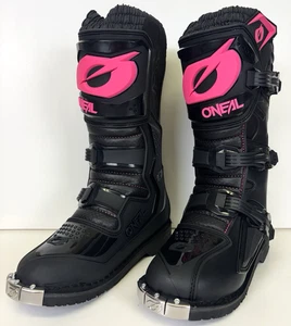 O’Neal Rider Black Pink Offroad Motocross Boot Womens Size 7 SUPER NICE See info - Picture 1 of 10