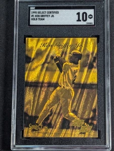 KEN GRIFFEY JR. 1995 SELECT GOLD TEAM INSERT #1 SGC 10 GEM MINT MARINERS HOF SP - Picture 1 of 2