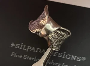 Silpada Bridge the Gap Textured Abstract Sterling Silver Ring Size 9 - Picture 1 of 10