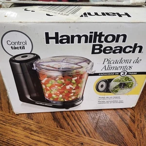 Hamilton Beach FreshChop 3 Tassen Mini Lebensmittel Zerkleinerer Neu Versiegelte Box Schwarz 72900 - Bild 1 von 5