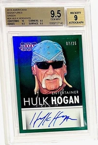2015 AMERICANA HULK HOGAN 1/1 BGS 9.5 GEM MINT (AUTO) *RARE* ((HIGHEST GRADED)) - Picture 1 of 7